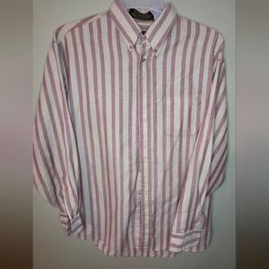 Vintage Loafers by Reed St. James Striped Button Down Shirt Men’s L Long Sleeve
